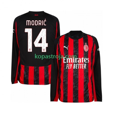 Billiga Fotbollströjor AC Milan Luca Modrić 14 Hemma tröja 2025/26 Långärmad